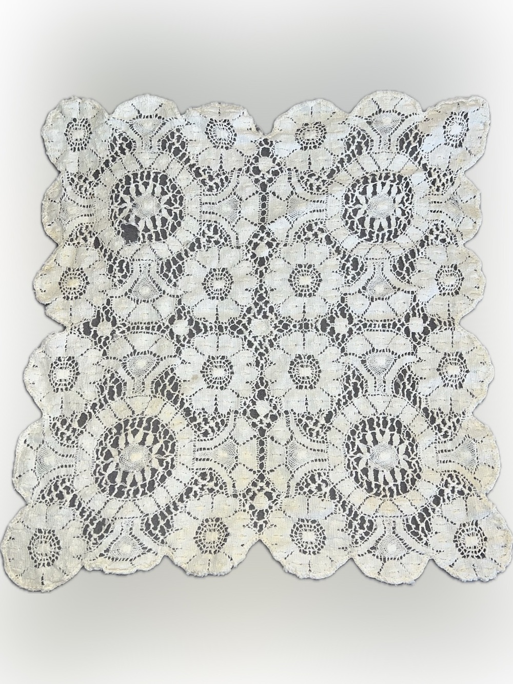 🔴Handmade White Crochet Lace Doily Table Top Accent Decor Art Craft